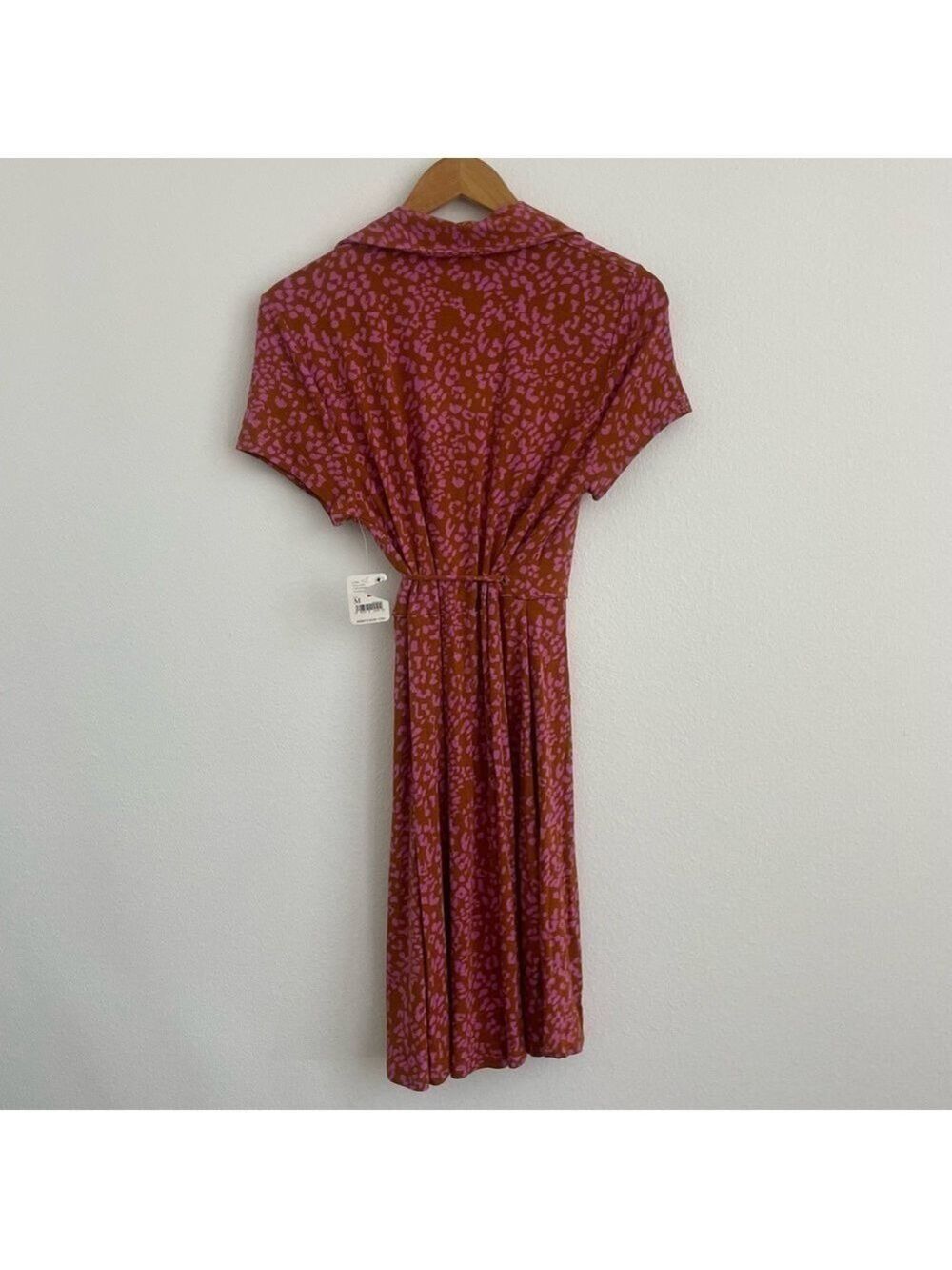 Free people rust animal print wrap dress - Picture 7 of 9